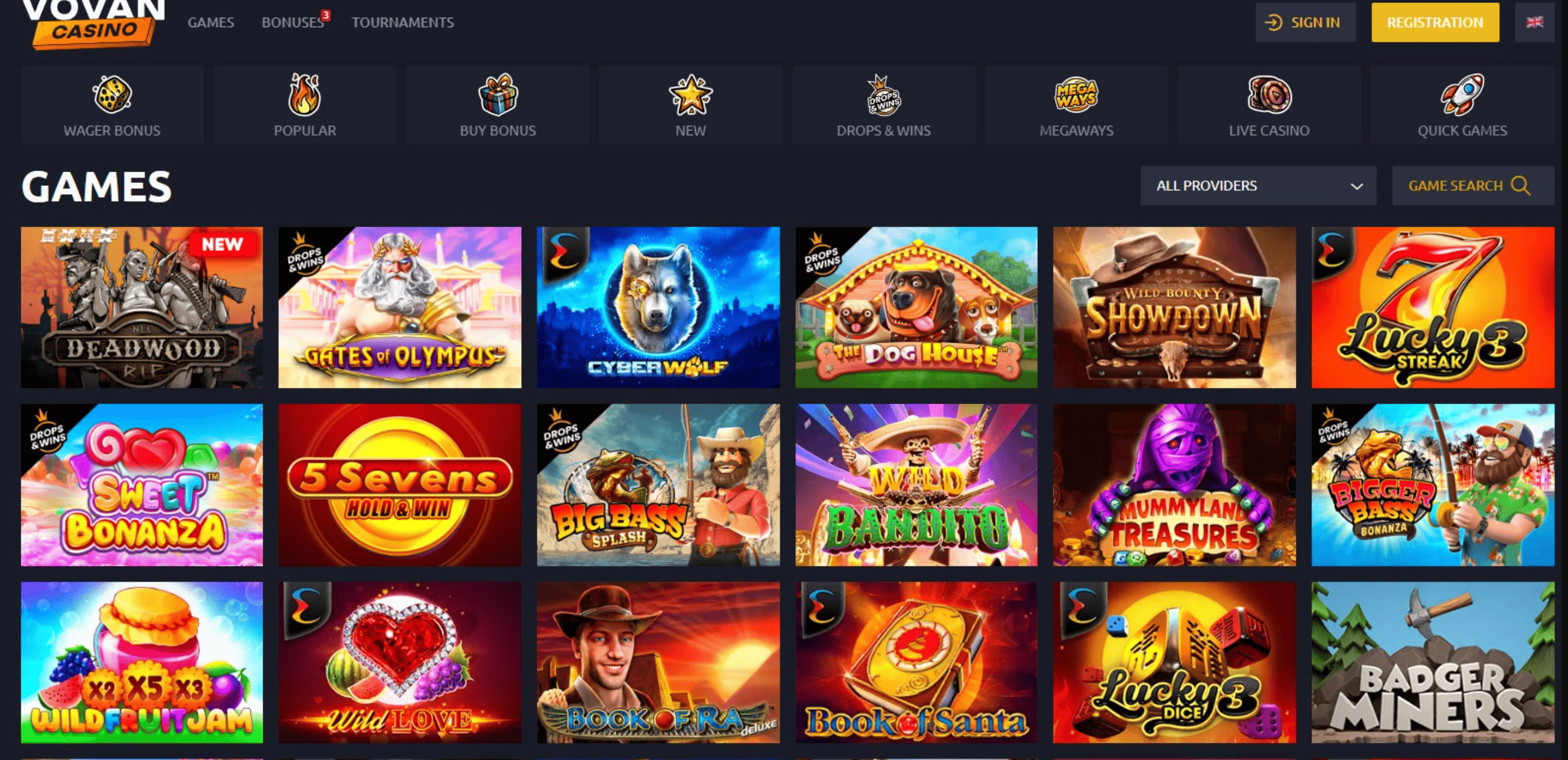 Обзор казино Vovan